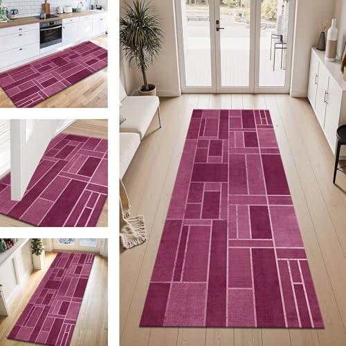 ZESEWU Teppich Läufer Flur Küche rutschfest Rosa Geometrisch Teppichläufer Kücheläufer Waschbar 40X100CM Meterware Küchenteppich Läuferflurteppich Wohnraum Schlafzimmer Kinderzimmer Schmutzfangläufer ZESEWU Teppich Läufer Flur Küche rutschfest Rosa Geometrisch Teppichläufer Kücheläufer Waschbar 40X100CM Meterware Küchenteppich Läuferflurteppich Wohnraum Schlafzimmer Kinderzimmer Schmutzfangläufer von ZESEWU