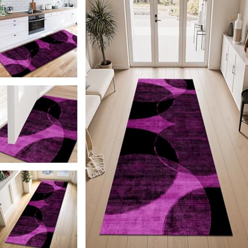 ZESEWU Teppich Läufer Flur Küche rutschfest Violett Schwarz Teppichläufer Kücheläufer Waschbar 40X400CM Meterware Küchenteppich Flurteppich für Wohnraum Schlafzimmer Kinderzimmer Schmutzfangläufer ZESEWU Teppich Läufer Flur Küche rutschfest Violett Schwarz Teppichläufer Kücheläufer Waschbar 40X400CM Meterware Küchenteppich Flurteppich für Wohnraum Schlafzimmer Kinderzimmer Schmutzfangläufer von ZESEWU