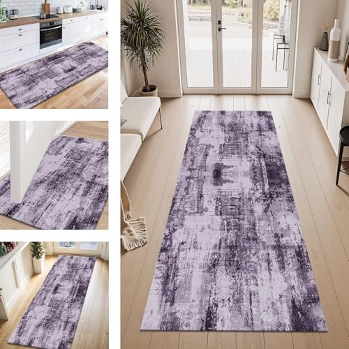ZESEWU Teppich Läufer Flur Küche rutschfest Violett Vintage Teppichläufer Kücheläufer Waschbar 70X400CM Meterware Küchenteppich Flurteppich für Wohnraum Schlafzimmer Kinderzimmer Schmutzfangläufer ZESEWU Teppich Läufer Flur Küche rutschfest Violett Vintage Teppichläufer Kücheläufer Waschbar 70X400CM Meterware Küchenteppich Flurteppich für Wohnraum Schlafzimmer Kinderzimmer Schmutzfangläufer von ZESEWU