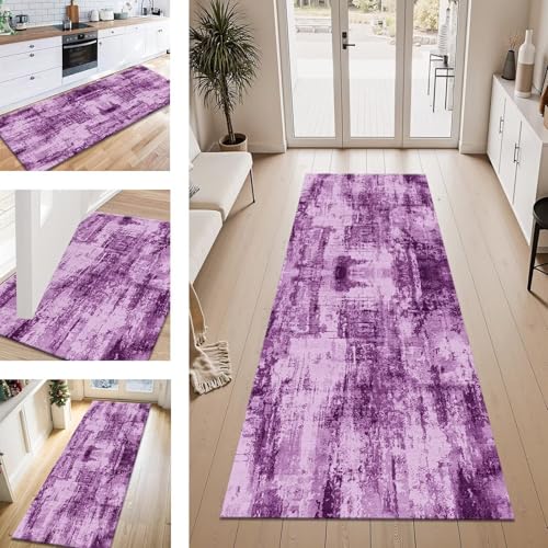 ZESEWU Teppich Läufer Flur Küche rutschfest Violett Vintage Teppichläufer Kücheläufer Waschbar 80X350CM Meterware Küchenteppich Flurteppich für Wohnraum Schlafzimmer Kinderzimmer Schmutzfangläufer ZESEWU Teppich Läufer Flur Küche rutschfest Violett Vintage Teppichläufer Kücheläufer Waschbar 80X350CM Meterware Küchenteppich Flurteppich für Wohnraum Schlafzimmer Kinderzimmer Schmutzfangläufer von ZESEWU