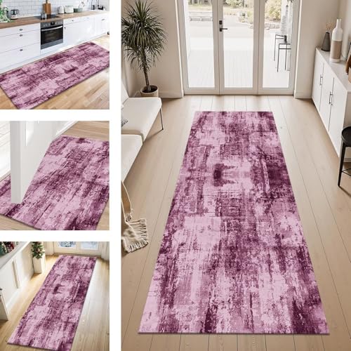 ZESEWU Teppich Läufer Flur Küche rutschfest Violett Vintage Teppichläufer Kücheläufer Waschbar 90X250CM Meterware Küchenteppich Flurteppich für Wohnraum Schlafzimmer Kinderzimmer Schmutzfangläufer ZESEWU Teppich Läufer Flur Küche rutschfest Violett Vintage Teppichläufer Kücheläufer Waschbar 90X250CM Meterware Küchenteppich Flurteppich für Wohnraum Schlafzimmer Kinderzimmer Schmutzfangläufer von ZESEWU