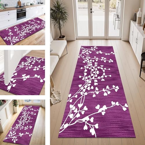 ZESEWU Teppich Läufer Flur Küche rutschfest Violett Weiß Teppichläufer Kücheläufer Waschbar 50X80CM Meterware Küchenteppich Flurteppich für Wohnraum Schlafzimmer Kinderzimmer Schmutzfangläufer ZESEWU Teppich Läufer Flur Küche rutschfest Violett Weiß Teppichläufer Kücheläufer Waschbar 50X80CM Meterware Küchenteppich Flurteppich für Wohnraum Schlafzimmer Kinderzimmer Schmutzfangläufer von ZESEWU