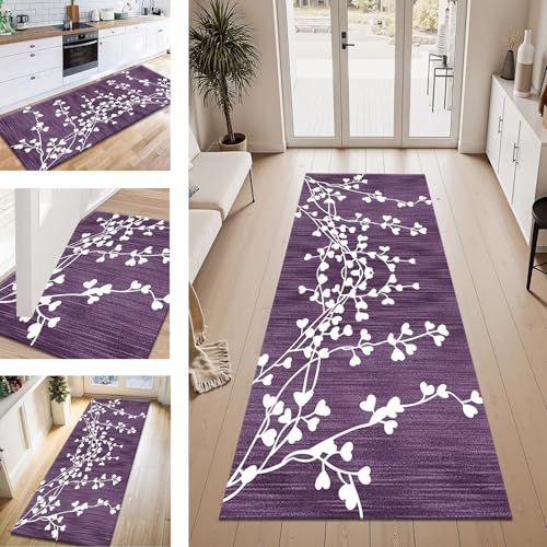 ZESEWU Teppich Läufer Flur Küche rutschfest Violett Weiß Teppichläufer Kücheläufer Waschbar 80X180CM Meterware Küchenteppich Flurteppich für Wohnraum Schlafzimmer Kinderzimmer Schmutzfangläufer ZESEWU Teppich Läufer Flur Küche rutschfest Violett Weiß Teppichläufer Kücheläufer Waschbar 80X180CM Meterware Küchenteppich Flurteppich für Wohnraum Schlafzimmer Kinderzimmer Schmutzfangläufer von ZESEWU