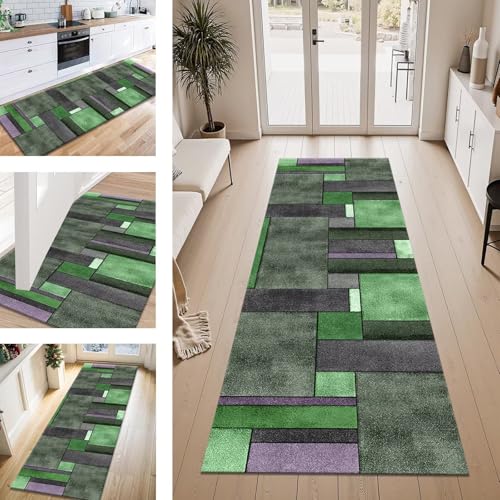 ZESEWU Teppich Läufer Flur Küche rutschfest Grün Violett Grau Teppichläufer Kücheläufer Waschbar 40X100CM Meterware Küchenteppich Flurteppich für Wohnraum Schlafzimmer Kinderzimmer Schmutzfangläufer ZESEWU Teppich Läufer Flur Küche rutschfest Grün Violett Grau Teppichläufer Kücheläufer Waschbar 40X100CM Meterware Küchenteppich Flurteppich für Wohnraum Schlafzimmer Kinderzimmer Schmutzfangläufer von ZESEWU