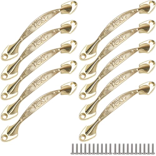 ZESLIV 10 Stück Möbelgriffe Bogengriffe, Küchen Schrankgriffe aus Zinklegierung, Bohrlochabstand 96mm, Küchengriffe Schubladengriff für Kleiderschrank von ZESLIV