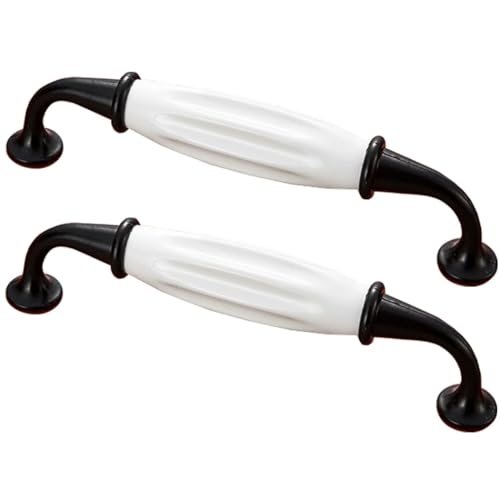 ZESLIV 2 Stk Möbelgriffe 128mm lochabstand Keramik Möbelknopf Bogengriffe Schwarz Stangengriffe Türgrffe für Küchenschränke Schubladen ZESLIV 2 Stk Möbelgriffe 128mm lochabstand Keramik Möbelknopf Bogengriffe Schwarz Stangengriffe Türgrffe für Küchenschränke Schubladen von ZESLIV
