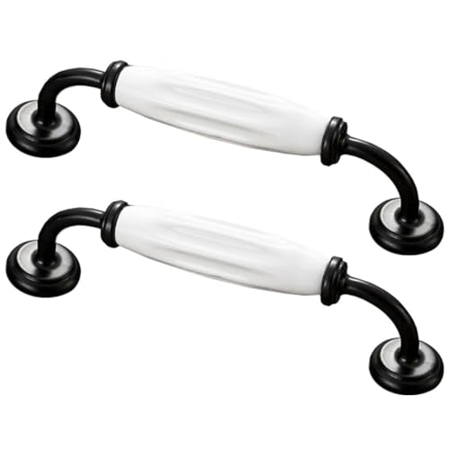 ZESLIV 2 Stk Möbelgriffe 128mm lochabstand Keramik Möbelknopf Bogengriffe Schwarz Stangengriffe Türgrffe für Küchenschränke Schubladen ZESLIV 2 Stk Möbelgriffe 128mm lochabstand Keramik Möbelknopf Bogengriffe Schwarz Stangengriffe Türgrffe für Küchenschränke Schubladen von ZESLIV