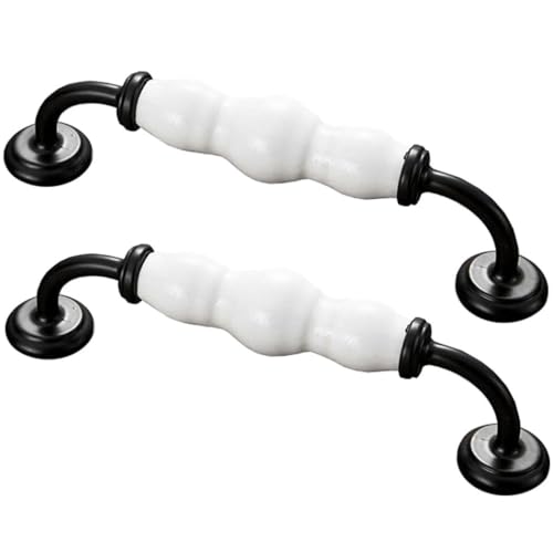 ZESLIV 2 Stk Möbelgriffe 128mm lochabstand Keramik Möbelknopf Bogengriffe Schwarz Stangengriffe Türgrffe für Küchenschränke Schubladen ZESLIV 2 Stk Möbelgriffe 128mm lochabstand Keramik Möbelknopf Bogengriffe Schwarz Stangengriffe Türgrffe für Küchenschränke Schubladen von ZESLIV