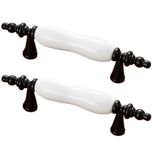 ZESLIV 2 Stk Möbelgriffe 76mm lochabstand Keramik Möbelknopf Bogengriffe Schwarz Stangengriffe Türgrffe für Küchenschränke Schubladen ZESLIV 2 Stk Möbelgriffe 76mm lochabstand Keramik Möbelknopf Bogengriffe Schwarz Stangengriffe Türgrffe für Küchenschränke Schubladen von ZESLIV