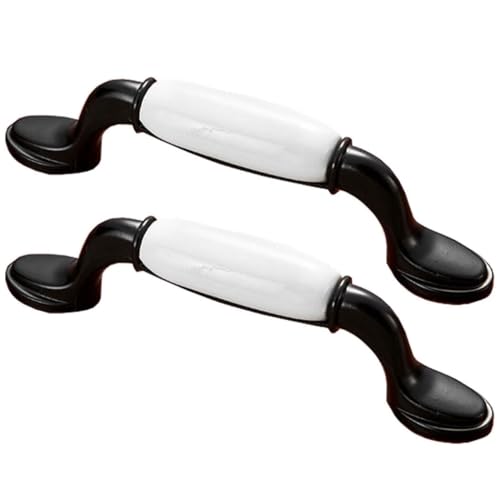 ZESLIV 2 Stk Möbelgriffe 96mm lochabstand Keramik Möbelknopf Bogengriffe Schwarz Stangengriffe Türgrffe für Küchenschränke Schubladen ZESLIV 2 Stk Möbelgriffe 96mm lochabstand Keramik Möbelknopf Bogengriffe Schwarz Stangengriffe Türgrffe für Küchenschränke Schubladen von ZESLIV