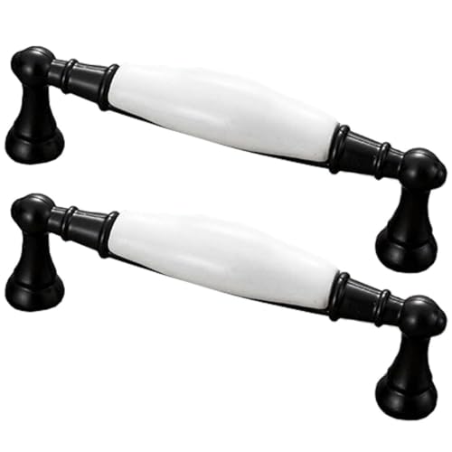 ZESLIV 2 Stk Möbelgriffe 96mm lochabstand Keramik Möbelknopf Bogengriffe Schwarz Stangengriffe Türgrffe für Küchenschränke Schubladen ZESLIV 2 Stk Möbelgriffe 96mm lochabstand Keramik Möbelknopf Bogengriffe Schwarz Stangengriffe Türgrffe für Küchenschränke Schubladen von ZESLIV