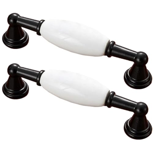 ZESLIV 2 Stk Möbelgriffe 96mm lochabstand Keramik Möbelknopf Bogengriffe Schwarz Stangengriffe Türgrffe für Küchenschränke Schubladen ZESLIV 2 Stk Möbelgriffe 96mm lochabstand Keramik Möbelknopf Bogengriffe Schwarz Stangengriffe Türgrffe für Küchenschränke Schubladen von ZESLIV