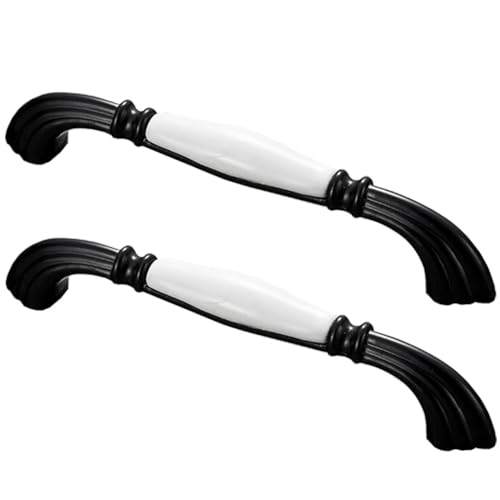 ZESLIV 2 Stk Möbelgriffe 96mm lochabstand Keramik Möbelknopf Bogengriffe Schwarz Stangengriffe Türgrffe für Küchenschränke Schubladen ZESLIV 2 Stk Möbelgriffe 96mm lochabstand Keramik Möbelknopf Bogengriffe Schwarz Stangengriffe Türgrffe für Küchenschränke Schubladen von ZESLIV