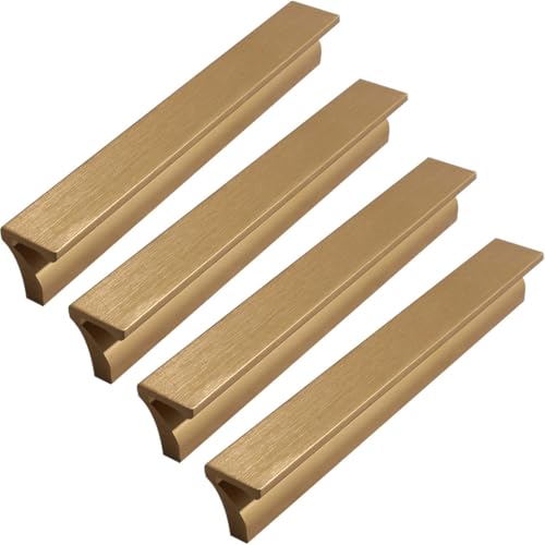 ZESLIV 4 Stück Stangengriffe Möbelgriffe, Schrankgriffe aus Aluminium, Bohrlochabstand 128mm, Gold Küchengriffe Schubladengriff für Kleiderschrank Tür Schubladen ZESLIV 4 Stück Stangengriffe Möbelgriffe, Schrankgriffe aus Aluminium, Bohrlochabstand 128mm, Gold Küchengriffe Schubladengriff für Kleiderschrank Tür Schubladen von ZESLIV