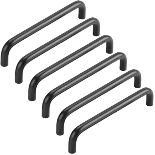 ZESLIV 6 Stück Möbelgriffe, Küchen Schrankgriffe aus Aluminium, Bohrlochabstand 256mm, Schwarze Stangengriffe Schubladengriff mit Schrauben für Kinderzimmer Kleiderschrank ZESLIV 6 Stück Möbelgriffe, Küchen Schrankgriffe aus Aluminium, Bohrlochabstand 256mm, Schwarze Stangengriffe Schubladengriff mit Schrauben für Kinderzimmer Kleiderschrank von ZESLIV