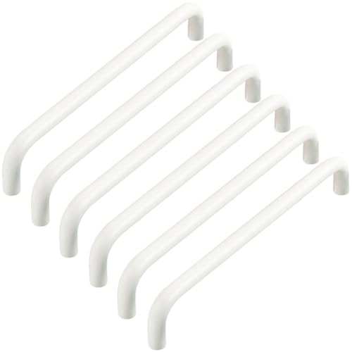 ZESLIV 6 Stück Möbelgriffe, Küchen Schrankgriffe aus Aluminium, Bohrlochabstand 320mm, Weiße Stangengriffe Schubladengriff mit Schrauben für Kinderzimmer Kleiderschrank ZESLIV 6 Stück Möbelgriffe, Küchen Schrankgriffe aus Aluminium, Bohrlochabstand 320mm, Weiße Stangengriffe Schubladengriff mit Schrauben für Kinderzimmer Kleiderschrank von ZESLIV