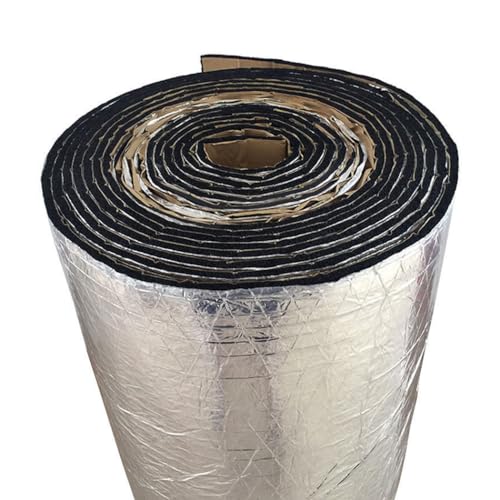 ZESLIV 7mm Dämmmatte 50x100cm Auto Alubutyl Dämmschaummatte Isolierung Schallschutzmatte Selbstklebend Dämmmatte Fahrzeugdämmung für KFZ von ZESLIV