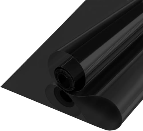 ZESLIV Fensterfolie Spiegelfolie Wärmereflektion Selbstklebend Sonnenschutzfolie Wärmegrad Innen & Auße Kontrolle Anti-UV Privatsphäre Fenstertönung Glatt Fensteraufkleber 70cm*200cm Schwarz von ZESLIV