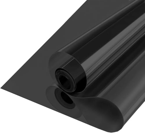 ZESLIV Fensterfolie Spiegelfolie Wärmereflektion Selbstklebend Sonnenschutzfolie Wärmegrad Innen & Auße Kontrolle Anti-UV Privatsphäre Fenstertönung Glatt Fensteraufkleber 80cm*300cm Schwarz 5% VLT von ZESLIV