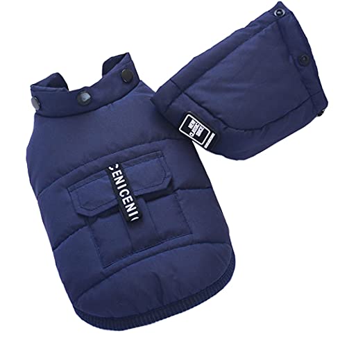 ZESLIV Hunde Daunenjacke Hundemantel Kapuzenjacke Haustier Hundejacke Hunde Thermo Jacke Winterweste Dunkelblau ZESLIV Hunde Daunenjacke Hundemantel Kapuzenjacke Haustier Hundejacke Hunde Thermo Jacke Winterweste Dunkelblau von ZESLIV