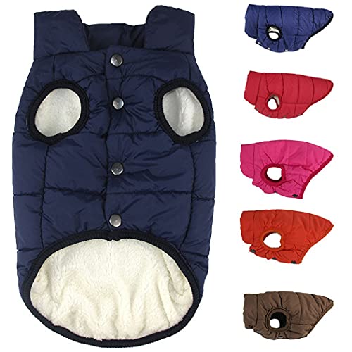 ZESLIV Hunde Winterjacke Thermo Fleecejacke Hundemantel für Kleine und mittelgroße und großer Hunde Haustier Hundejacke Winterweste Kaffee von ZESLIV