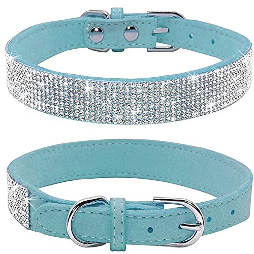 ZESLIV Hundehalsband mit Strasssteinen weiches Wildlederhalsband für mittelgroße Hunde, glitzernde Diamanten für Hunde und Katzen ZESLIV Hundehalsband mit Strasssteinen weiches Wildlederhalsband für mittelgroße Hunde, glitzernde Diamanten für Hunde und Katzen von ZESLIV