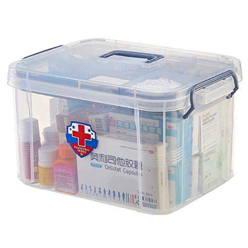 ZESLIV Medizinbox mit Tragegriff Erste Hilfe Koffer Medikamentenbox Medizinkasten aus PP Hausapotheke Box Medizinkoffer Aufbewahrungsbox Transparent 38,5x27,8x22cm ZESLIV Medizinbox mit Tragegriff Erste Hilfe Koffer Medikamentenbox Medizinkasten aus PP Hausapotheke Box Medizinkoffer Aufbewahrungsbox Transparent 38,5x27,8x22cm von ZESLIV