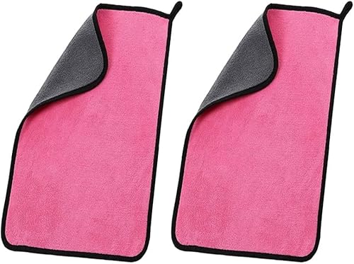ZESLIV Mikrofasertücher Auto 2er Set, Poliertuch Auto saugstark & weich, 30x60cm 500GSM, Microfasertuch Autopflege, Auto Mikrofaser Trockentuch Poliertücher Rosa ZESLIV Mikrofasertücher Auto 2er Set, Poliertuch Auto saugstark & weich, 30x60cm 500GSM, Microfasertuch Autopflege, Auto Mikrofaser Trockentuch Poliertücher Rosa von ZESLIV