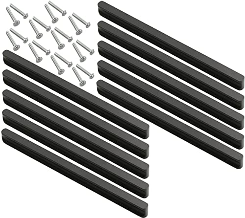 ZESLIV Möbelgriffe Schwarz (10er Set) Bohrlochabstand 160mm Stangengriffe mit Schrauben Schubladengriffe Türgriffe Türknopf Schrankgriffe von ZESLIV