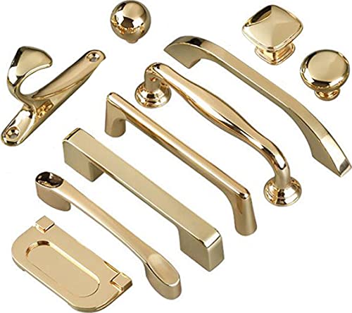ZESLIV Möbelgriffe aus Zinklegierung Gold 96mm lochabstand Möbelknauf Möbelknopf Bogengriffe Stangengriffe Türgrffe für Küchenschränke Schubladen von ZESLIV