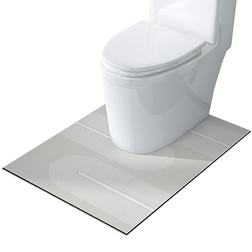 ZESLIV WC Vorleger mit Ausschnitt 60 * 90cm rutschfeste Badematte U-Förmige Badezimmerteppich Toilettenmatte Badgarnitur Badteppich von ZESLIV