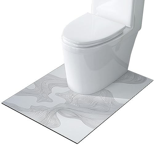 ZESLIV WC Vorleger mit Ausschnitt 60 * 90cm rutschfeste Badematte U-Förmige Badezimmerteppich Toilettenmatte Badgarnitur Badteppich von ZESLIV