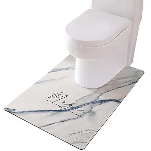 ZESLIV WC Vorleger mit Ausschnitt 90 * 60cm rutschfeste Badematte Badezimmerteppich Toilettenmatte Badgarnitur Badteppich von ZESLIV
