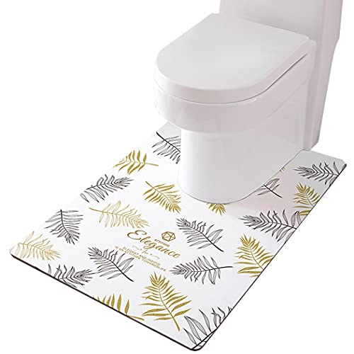 ZESLIV WC Vorleger mit Ausschnitt 90 * 60cm rutschfeste Badematte Badezimmerteppich Toilettenmatte Badgarnitur Badteppich von ZESLIV