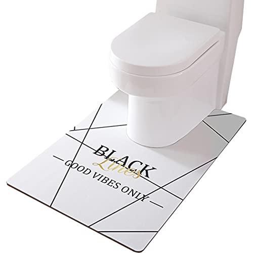 ZESLIV WC Vorleger mit Ausschnitt 90 * 60cm rutschfeste Badematte Badezimmerteppich Toilettenmatte Badgarnitur Badteppich von ZESLIV