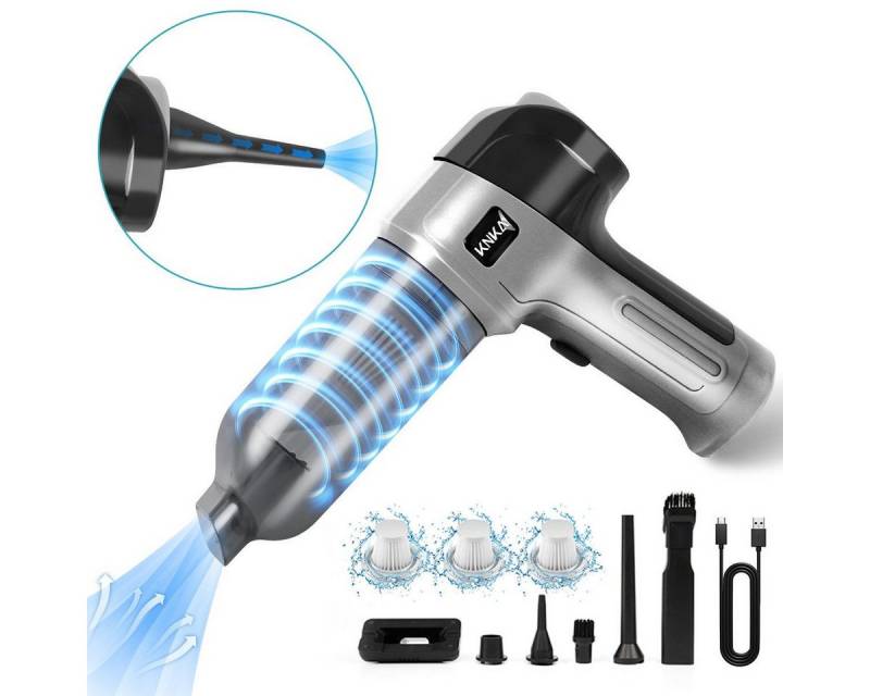 ZEUOPQ Akku-Handstaubsauger Akku-Handstaubsauger 9000Pa 3 in 1 Druckluft Multifunktionale, Aufladbar Tragbar Leicht Mini Staubsauger Kabellos Typ-C von ZEUOPQ