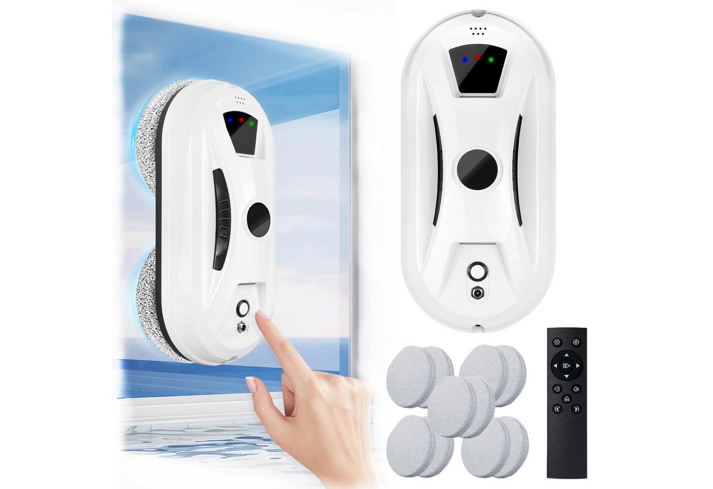 ZEUOPQ Fensterputzroboter Fensterreinigungsroboter Fenstersauger mit der Fernbedienung, Fensterputzer mit Starker Saugkraft, 5600Pa, mit USV-Stromausfallschut ZEUOPQ Fensterputzroboter Fensterreinigungsroboter Fenstersauger mit der Fernbedienung, Fensterputzer mit Starker Saugkraft, 5600Pa, mit USV-Stromausfallschut von ZEUOPQ