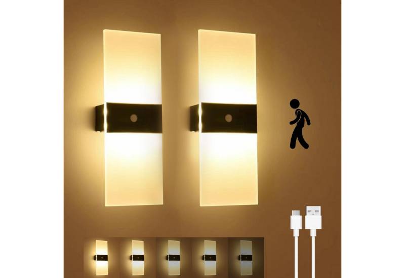 ZEUOPQ LED Wandleuchte LED-Wandleuchte wiederaufladbar Touch-Steuerung dimmbar Wandleuchte, LED fest integriert, einfach zu installieren neutrales geeignet für Gänge Nachttische 5V von ZEUOPQ
