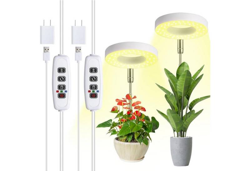 ZEUOPQ Pflanzenlampe Pflanzenlampe LED-Wachstumslicht Rohr-Streifen, Tageslichtweiß, mit Auto On/Off Timer Dimmbar von ZEUOPQ