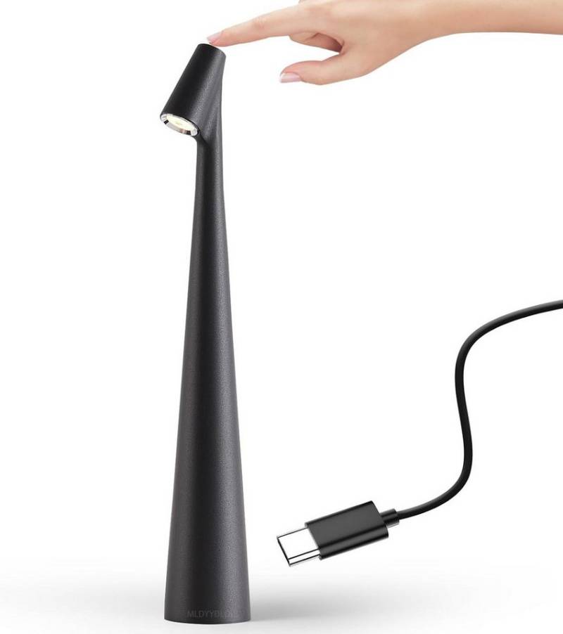 ZEUOPQ Schreibtischlampe Schreibtischlampe LED wiederaufladbar Touch, tragbar Schreibtischlampe, LED fest integriert, 3000K dreistufig verstellbar für Schlafzimmer Arbeitszimmer von ZEUOPQ