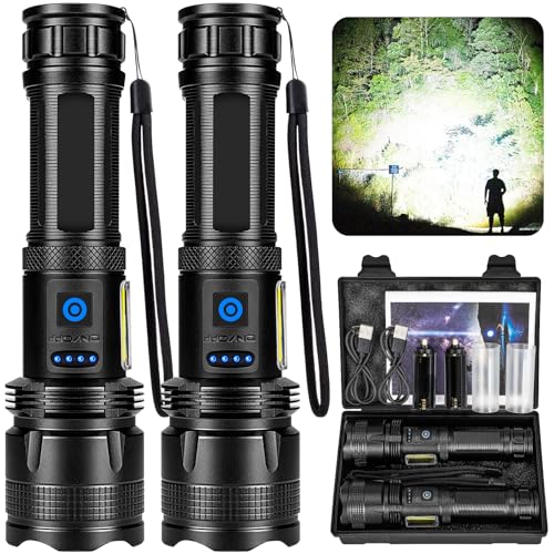 ZEUSFIRE Taschenlampe LED Aufladbar, 2 Stück 100.000 Lumen Extrem Helle Taschenlampe mit 7 Lichtmod & IPX7 Wasserdicht, Taktische Taschenlampen Für Camping, Wandern ZEUSFIRE Taschenlampe LED Aufladbar, 2 Stück 100.000 Lumen Extrem Helle Taschenlampe mit 7 Lichtmod & IPX7 Wasserdicht, Taktische Taschenlampen Für Camping, Wandern von ZEUSFIRE