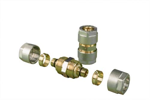 Flächenheizung Fußbodenheizung Verbindungskupplung für Heizrohre 12x1,3 mm von ZEWOTHERM