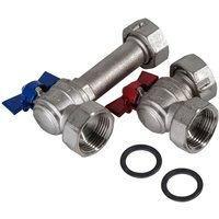 Zewotherm Eck-Verteiler-Anschluss-Set 1" Innengewinde x Überwurfmutter von ZEWOTHERM