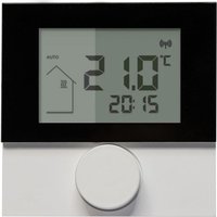 Zewotherm Zewo SmartHome Raumbediengerät Display mit Feuchtesensor Designscheibe, Schwarz von ZEWOTHERM