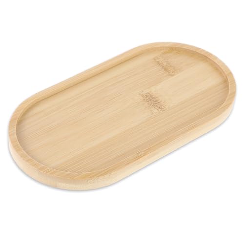 ZEYIYER Tablett Klein, Ovales holztablett Akazienholz Serviertablett 16,8 x 8,7 cm Natürliches Holz-tablett, Holz Kleines Holztablett Ovales Brett für Abendessen Obst Kaffee von ZEYIYER