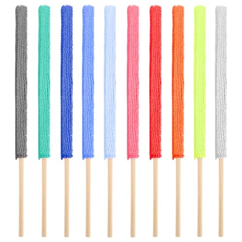 ZEYIYER Mini-Mikrofaser-Staubwedel zur Reinigung, waschbare Spaltstaubbürste, Fugendüse für Fenster, Lüftungsschlitze, Jalousien, Lüfter und kleine Räume, 10 Stück (10 Farben) von ZEYIYER