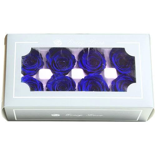ZEYRU Teile/schachtel Eine Ewige Rose Blume 4-5 cm Konservierte Frische Blume Rose Hochzeit Thanksgiving Ewige Blume-königsblau von ZEYRU