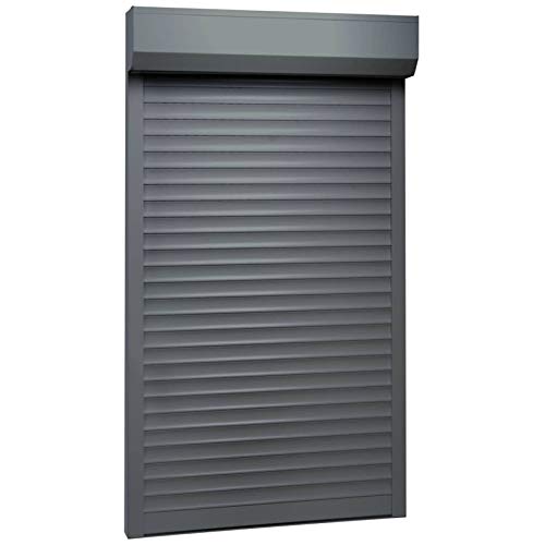 Rollladen Aluminium, ZEYUAN Aussenrolladen, Schrank Rollo, Außenrollo, Sonnenschutzrollo Außen, 100 x 210 cm Anthrazit von ZEYUAN