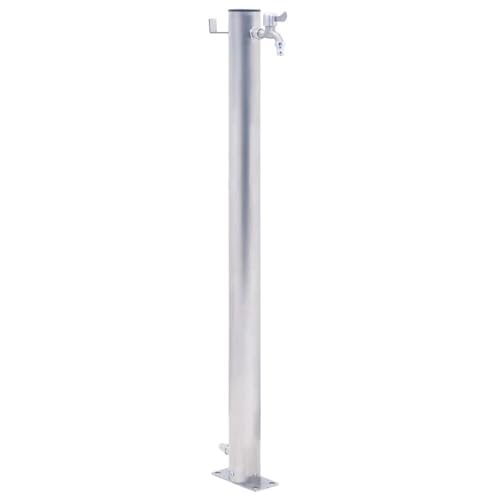 Wassersäule für den Garten 60 cm Edelstahl Rund, ZEYUAN Wassersäule Garten, Wasserzapfsäule Garten, Wassersteckdose, Wasserstation, Wasseranschluss Garten, Garten Wasserhahn Säule von ZEYUAN