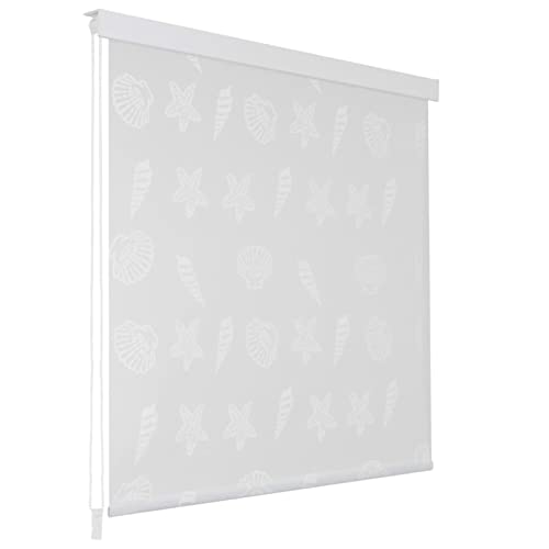 ZEYUAN Duschrollo, Spritzschutz Für Badewanne, Duschvorhang Badewanne, Duschvorhang Rollo, 140 x 240 cm Seesternmuster von ZEYUAN